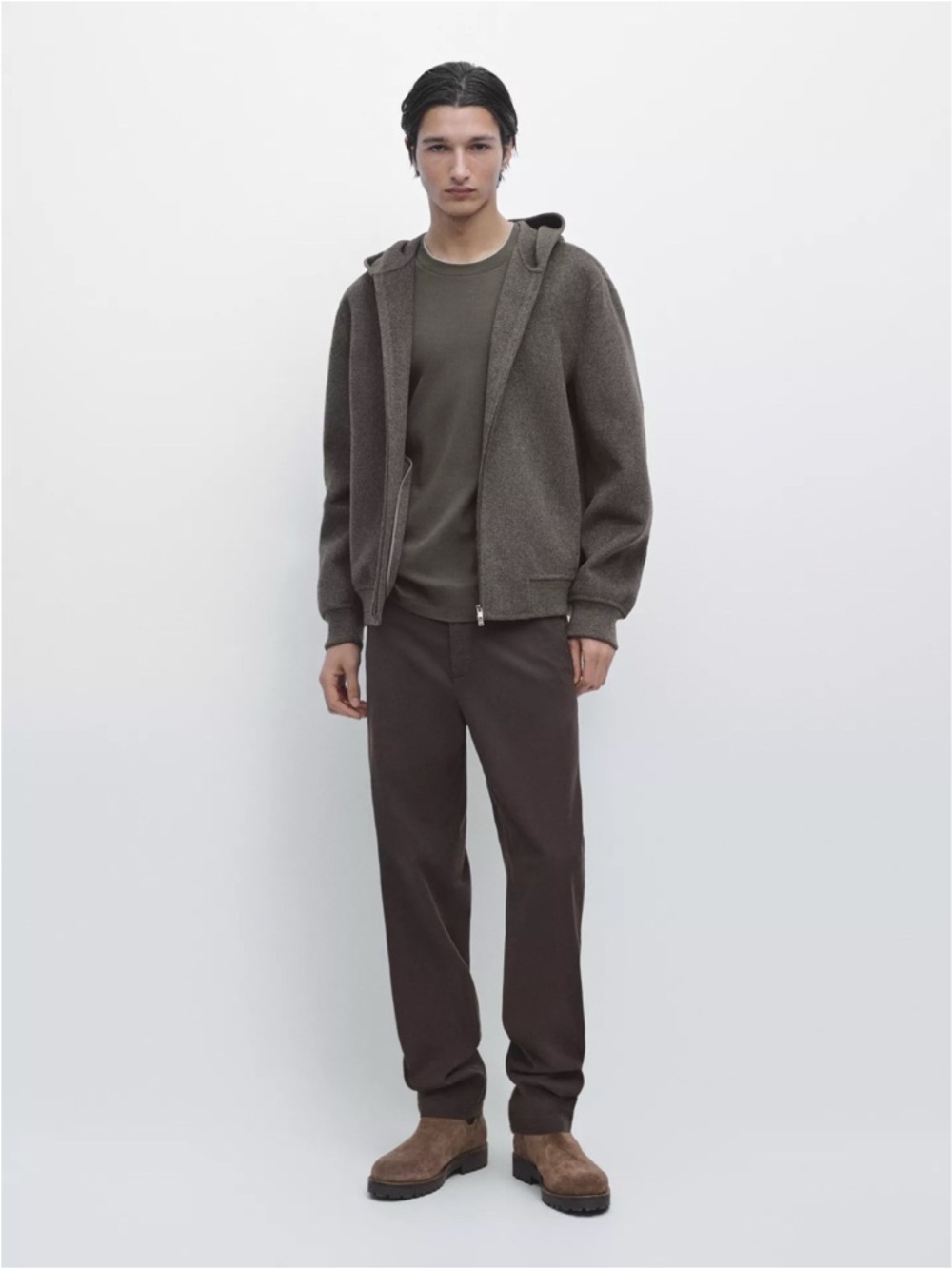 Massimo Dutti Linen Jogger Fit Trousers